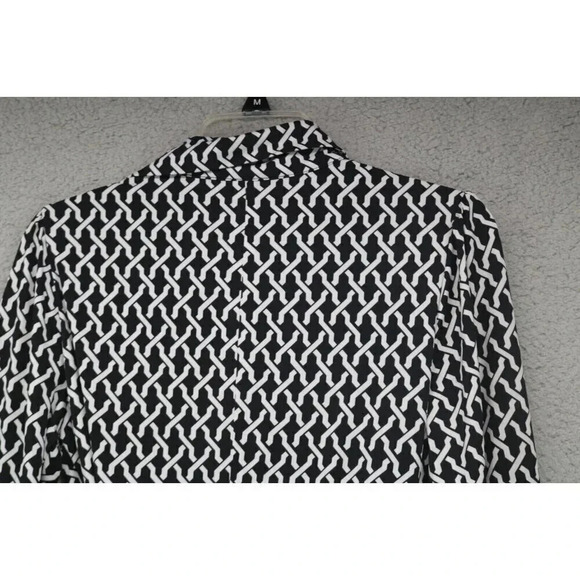 Laundry by Shelli Segal Black and White Wrap Dress-Size Medium - Picture 9 of 9